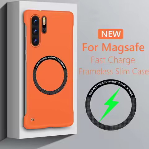 Frameless Magnetic For Magsafe Slim Case For Huawei P30 Pro P40 P50 Pro P30Pro 5G Wireless Charging 
