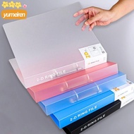 YUMEIREN Binder File Folder, Plastic D-shaped Transparent Folder, Office Document 2 Holes Lever Arch