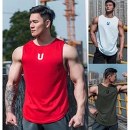 Men Gym Shirt Quick Dry Elastic Men Tank Tops Sports Gym Shirts Singlet Baju Lelaki