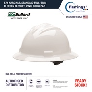Bullard, S71 Safety Helmet "FULL BRIM", Colour: White, with FlexGen 4-point Suspension (SS98 CERTIFI
