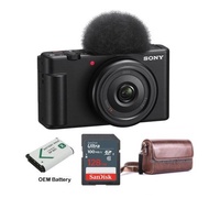 Sony ZV-1F Vlogging Camera Free 128GB+OEM Battery + PU Leather Case ZV1F