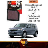 K&N Performance Washable Drop In Air Filter (KN-AF-33-2342) - Honda Civic FD 1.8L / Stream Rn6/7/8/9