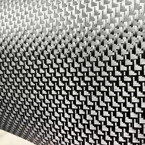 3K 240g 6K 260g real carbon fiber aramid hybrid woven jacquard fabric airplane pattern for DIY updat