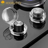 MXMUSTY Oven Guard Lock Lid, Transparent High Temperature Resistance Stove Knob Gas Cover, Portable PC Self-adhesive Gas Stove Knob Covers for Child Safety Proof