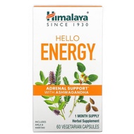Himalaya, Hello Energy, Adrenal Support With Ashwagandha, 60 Vegetarian Capsules