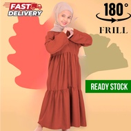 Jubah Front Frill Muslimah for Raya: Modesty with a Stylish Front