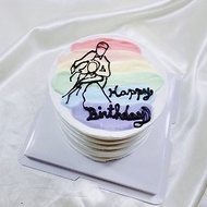 做自己 生日蛋糕 客製蛋糕 彩虹 情侶 滿周年 6 8吋 宅配