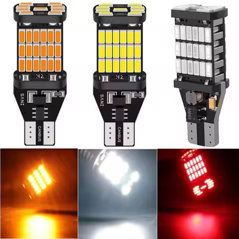 2pcs Canbus W16W T15 920 921 912 LED 4014 45 Chips Reverse Light Bulbs Backup Parking Light Lamp Bul