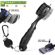 高級高爾夫球桿刷（黑色）（可伸縮式桿槽清潔器）（桿槽清潔器）（高爾夫配件）