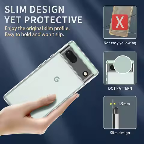 For Google Pixel 8 8A Pixel 8 Pro Slim Soft TPU Silicone Cover Phone Cases for Google Pixel 6A Googl