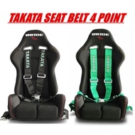 TAKATA 3" 4 Point Quick Release Safety Belt Racing Seat Recaro Bride