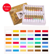 Marie S 12/18/24/36สีภาพจิตรกรรมจีนสี Colour รงควัตถุ5/12มล. วางภาพวาดหมึกสีน้ำชุดอุปกรณ์ศิลปะ