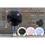 CUSTOM PAYUNG LIPAT Tema Gambar BTS BT21  DESAIN SENDIRI - Tersedia