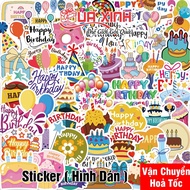 COMBO 25/50/100 Pieces Waterproof HAPPY BIRTHDAY Sticker for Decoration (HAPPY BIRTHDAY)