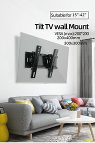 Adjustable TV Wall Mount Bracket Flat Panel TV Frame Support 15 Degrees Tilt for 15-42 Inch 32-55 / 26-55  Inch LCD LED