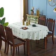 Kain Linen Kapas Bersulam Desa Alas Meja Merah Alas Meja Bujur Kotak-kotak Dapur Meja Makan Kain Hia
