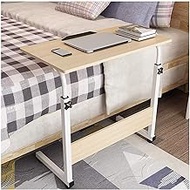 Bedside Desk C-shaped Base Laptop Desk Home Office Bed Table, Mobile Laptop Computer Stand Desk Cart Tray Side Table for Bed Sofa Portable Computer Desk (Color : Maple, Size : 80x50cm) Comfortable