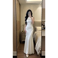 DP7 EXTREMELY LUXURY FISH TAIL BOAT NECK DRESS FOR PARTY, WEDDING DRESS, EVENT DRESS, LUXURY PROM DR