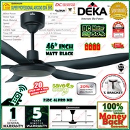 ((Pwp Installation)) Deka Baby Fan F5DC PRO MB (Matt Black) 46 inches 5 Blades Ceiling Fan with Remo
