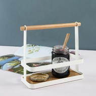 Japanese Style Table Top Spice Rack / Seasoning Rack / Black Steel + Wood 日式碳钢调料架