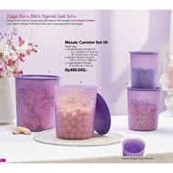 One Touch Canister Purple Mosaic SET 5pcs Tupperware Oversea