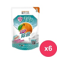 【橘子工坊】溫和除菌碗盤洗滌液洗碗精(水藍)補充包430mlX6包