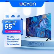 WEYON ทีวี 55 นิ้ว 4K Smart Digital TV ระบบแอนดรอย Build in Netflix/Bluetooth ทีวีราคาถูกๆ