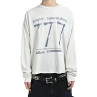 {Ready Stock} ERD Melancholy Fu Second Generation 777 Distressed Color Printed Long Sleeve T-Shirt