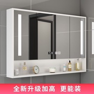 Bathroom Smart Mirror Cabinet Wall-Mounted Bathroom Mirror with Shelf Waterproof Storage Toilet Dressing Mirror