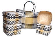 PROMO!!!! Tas set keben ke pura set 4 GRATIS BESEK BAMBU/ Keben plastik kaca isi 4 plus besek bambu/