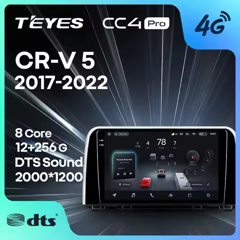 TEYES CC4 PRO for Honda CR-V 5 RT/RW 2017–2022, CarPlay Android Auto 2DIN Car Radio, Multimedia Ster