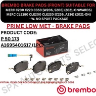 BREMBO GENUINE DISC BRAKE PAD (FRONT, REAR) FOR MERC C200 C220 C350 [W206, S206] / CLE180 CLE200 CLE