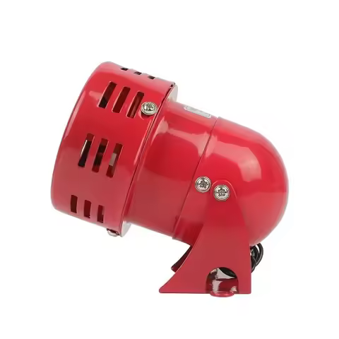 MS-190/290/390 DC 12V 24V 220V Red Mini Metal Motor Siren Industrial Alarm Sound Electrical Guard Ag