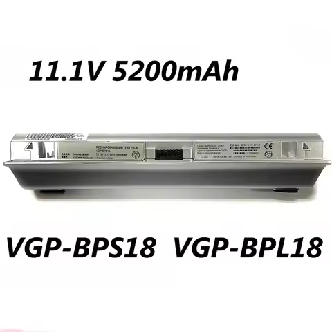 VGP-BPS18 VGP-BPL18 BPL18 BPS18 11.1V 5200mAh 57Wh Battery For Sony VPCW111XX VPCW115XW VPCW117XC VP
