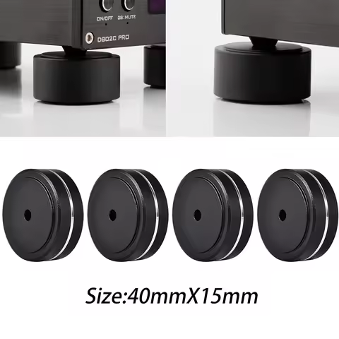 4pcs 40x15mm Aluminum Alloy Speaker Feet HIFI AMP Speaker sIsolation Shock absorber Stand Turntable 