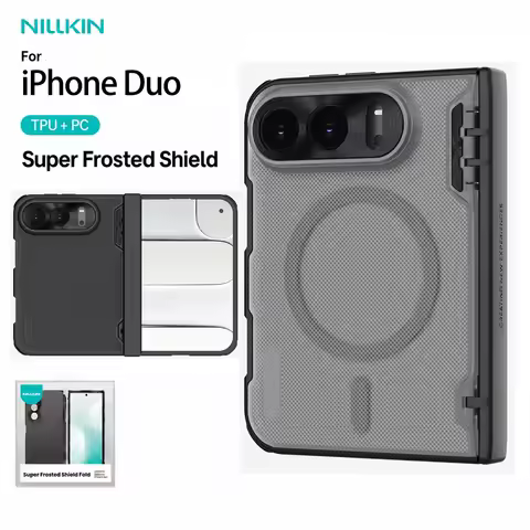 Magsafe Case For iPhone Duo Nillkin Frosted Fold Prop Fonrt + Back Magnetic Cover