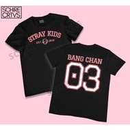 Stray Kids Kpop Varsity Shirt Black Bang Chan, Lee Know, Changbin, Hyunjin, Han, Felix, Seungmin,I.N