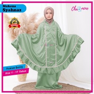 Mukenah Anak Perempuan Tanggung Usia 1-17 Tahun Syahnaz 2 Fungsi Resleting Dagu By Chazmine