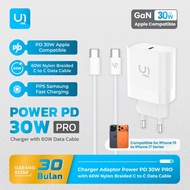 U1me. 20W EU Fast Charging Type-C Power Charger + Type-C to Type C Fast Charging Cable 60W Braided 1