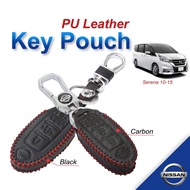 1PC Nissan Serena C26 (4 Buttons) Car Key Pouch Leather Remote Control Accessories Sarung Kunci Kereta Aksesori 车钥匙包