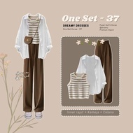 Ready stock 3in1 One Set Korean Style, Outfit Korea, Outfit Wanita, Ullzang // Outfit Cewek Bumi - I