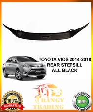 Toyota Vios 2014 to 2018 OEM Rear Stepsill Black Chrome / All Black Bumper Guard Step Sill Thailand 