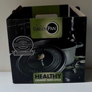 比利時GreenPan Featherweights 雙耳灰綠色鑄鐵鍋