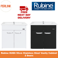 Rubine Vanity Cabinet 50cm / 60cm Stainless Steel RBF-1054D2 BK / RBF-1054D2 WH / RBF-1064D2 BK / RBF-1064D2 WH