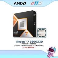 AMD Ryzen 7 9800X3D / 9850X3D AM5 Gaming Processor (8-Cores/16-Threads)