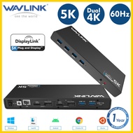 Wavlink USB C 5K แล็ปท็อป Universal Docking Station Ultra HD Multi-Display expansion Type-C ถึง2 × H