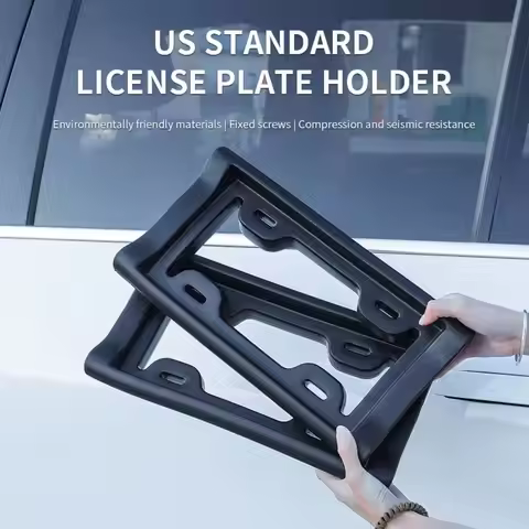 EVA Material License Plate Frame Crashproof Design Black Color Bumper Guard Anti-collision Protectiv