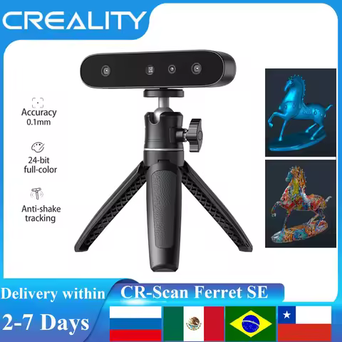 Creality CR-Scan Ferret SE 3D Scanner Anti-Shake Tracking 24-Bit Full Color Up to 0.05mm 30fps Scann