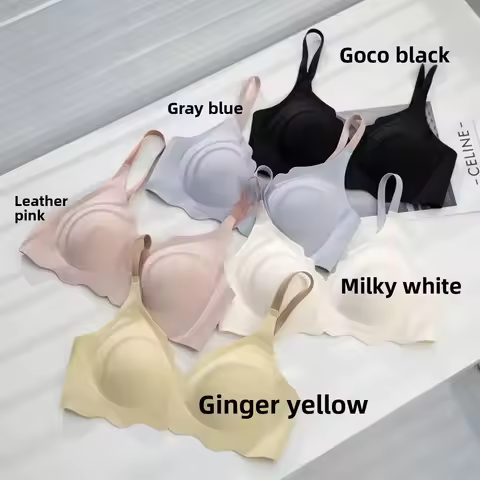 2025 Women's Underwear No Steel Ring Pure Desire Comfortable Upper Support Sling Adjustable Beauty B