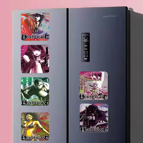 Alice In-BorderlandS Photo Fridge Magnet Square Stickers Personalize Home Decor Souvenirs Gift